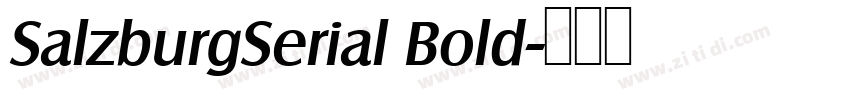 SalzburgSerial Bold字体转换
